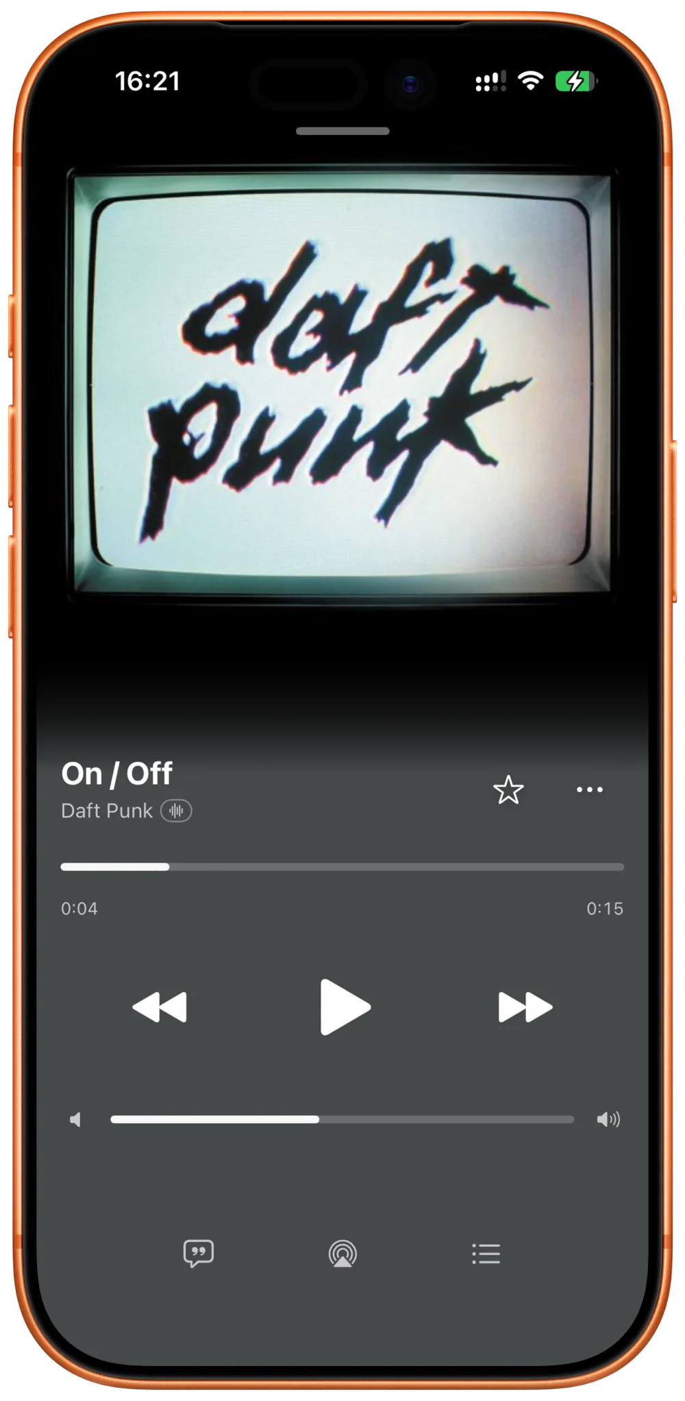 Full-screen now playing